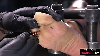 Skinny petite ebony spanked in dungeon