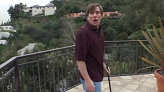 Middle-aged man fucks his babysitter enhanced