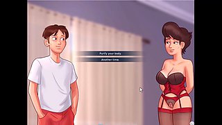 Summer saga - Johann has his way with Helen while Debbie and Diane get it on together, and Jenny gets a morning surprise