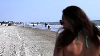 Czech amateur in panties fucks in public pov