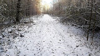 Naked Walking and Tit Slapping in the Snow