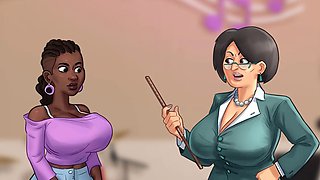Summertime saga reimagined - MissKitty2K’s wild threesome adventure