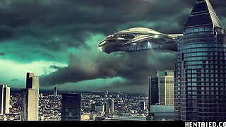 Alien fucks girl video with unapproachable GF from Hentaied