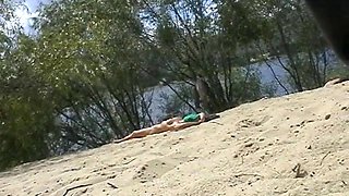 Nudist voyeurism curly haired milf brunette with great tits