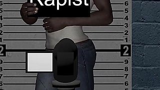 3D Sexy Officer Teasing the Big Dick to Fuck Her Wet Pussy