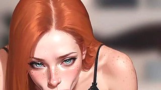 My Redhead Wife Trying Rough Deepthroat Live online - 3D Hentai Animated Porn - Mila Ai