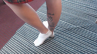 Pretty white ankle socks