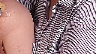 Amateur Couple Prostate Milking with a Vibrator