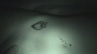 Tattooed chick with beautiful tits getting her pussy fingered while she's sleeping