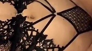 In Sexy Lingerie Tied up Blindfolded Nipples Clamps Whipped All Over
