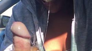 Car blowjob: Teen, Amateur  Interracial Porn
