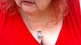 Nurse Vicki Smoking in the Park on a Bench All Dressed up