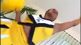 Horny black cheerleader Too Pretty For Porn taking white cock
