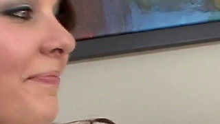 Sexy girlfriends talk in bed but willing and wet fill each other with attention