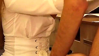 Fucked a Cutie Secretary in Mouth and Cum on Her Tits