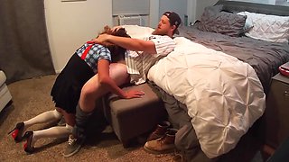 Nerdy College Girl tempts Baseballer- Eva Nixon + Silas Black