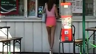 Mature upskirt amateur shows her pantys and asshole