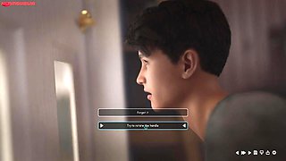 Ms Denvers 02 - He Watches His Sexy Landlady Taking a Bath and Got Caught - 3D Hentai Porn Game
