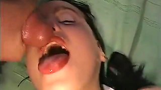 Annette Schwarz And John Thompson In Lesbian Licks Cum Out Of Cunt And Swallows