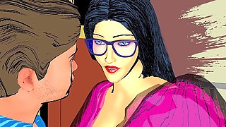 Strict stepmom Neha Bhabhi getting wild with her friend's son