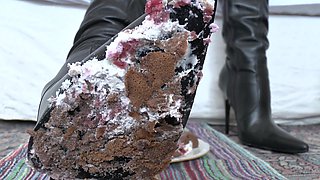Smoking Mistress and Delicious Dessert From Boot Soles, POV Clip, Lady Victoria Valente