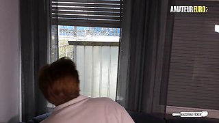 Chubby redhead housewife Sylvie gets a hardcore pounding from a hung stud