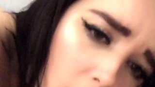Beautiful teen brunette Jessica Sinn masturbates