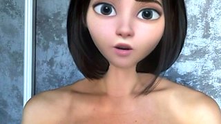 Skinny brunette amateurs dp solo