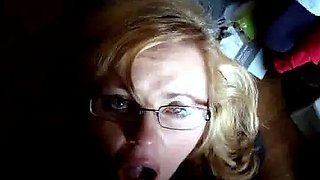 Tattooed Amateur MILF Blowjob and Facial