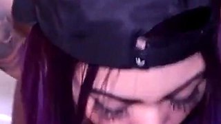 Young Girl With Colorful Hair Fucks On All Fours With A Gifted Guy