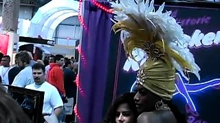 Beautiful Brunette Big Boobs Rides Fake Cock