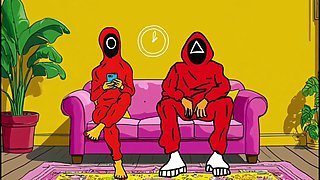 Cuckold Squid Games. Animated Parody of the Squid Game Cartoons Animation