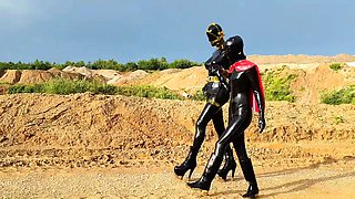 Beautiful fetish anus actions with latex and bdsm