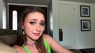 Extreme amateur pov blowjob with brunette babe