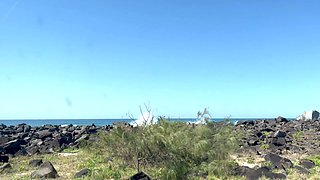 Getting Kinky to Fuck in the Car at the Beach and Creampie
