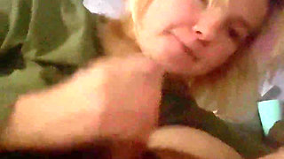 Giving my man a morning blowjob