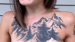 Small titted brunette amateur anal nailed at home