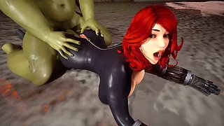 Black widow cosplay, hulk black widow, manga porn