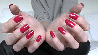 Classic Elegant Red Fingernails in the Afternoon, Lady Victoria Valente