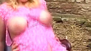 Busty Slut Fucks on the Farm