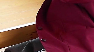 18 Year Old Victoria Greene Sucks Cock And Gets Her Uniform Soaked Under The Milking Table