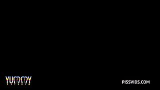 Super Cute Brazilian Giih Spanic, drinking loads of pee,showing