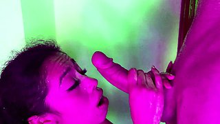 Extreme amateur pov blowjob with brunette babe