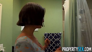 Propertysex - spanish tourist with Big Tits makes bnb host jizz