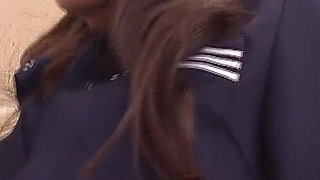 Japanese student gets her hairy pussy pleased by the college doctor