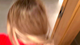 Very Risky Sex with My Hot Stepmom in Men's Restroom During a Party