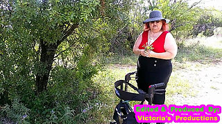 Sexy Nurse Vicki Walks in Park Flashing and Teasing You