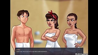Hot Summertime Saga Hentai - Big Tits GF Gets Fucked Hard by Massive Cock