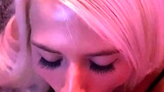 Glam blonde ass cumshot after hardcore anal