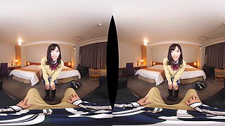 Mei Satsuki in The Big Tit's Schoolgirl Fucks the Masochistic Man After Work - TMAVR